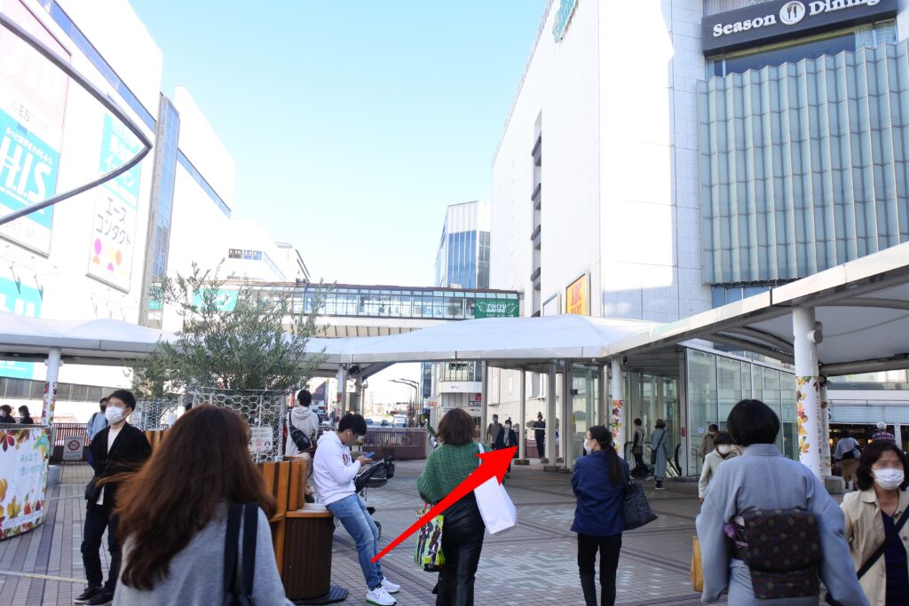 JR町田駅からぽっぽ町田までの徒歩でのアクセス・経路案内